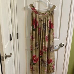 Magic Floral Midi Smock Sleeveless Dress Women’s Size XL Beach Resort Summer